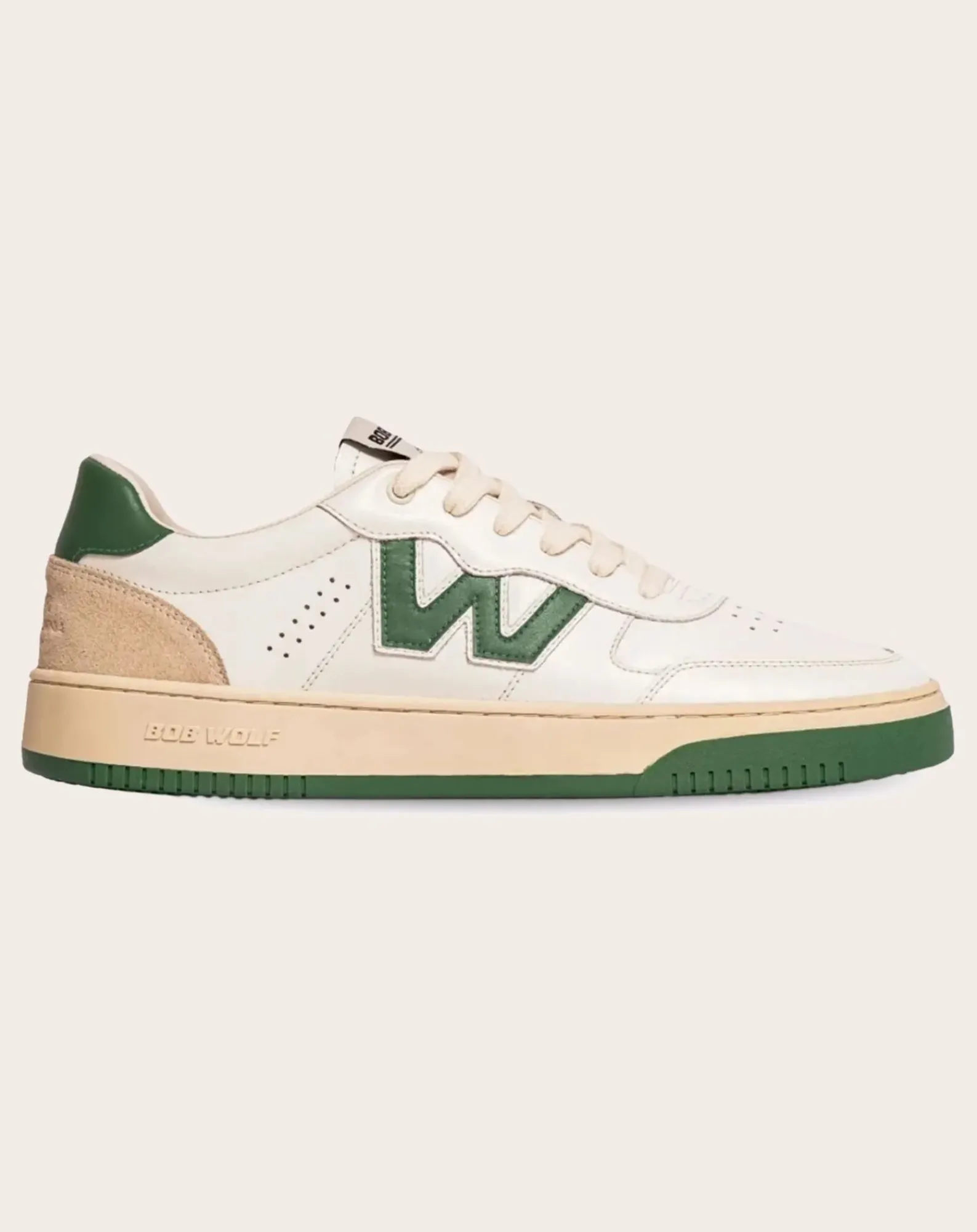 Bob Wolf Baskets-Legacy Leather and Suede Sneakers Vert
