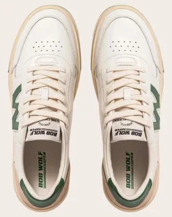 Bob Wolf Baskets-Legacy Leather and Suede Sneakers Vert