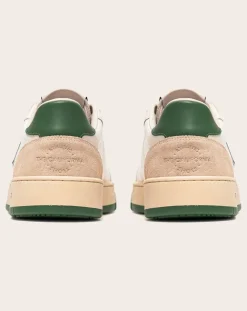 Bob Wolf Baskets-Legacy Leather and Suede Sneakers Vert