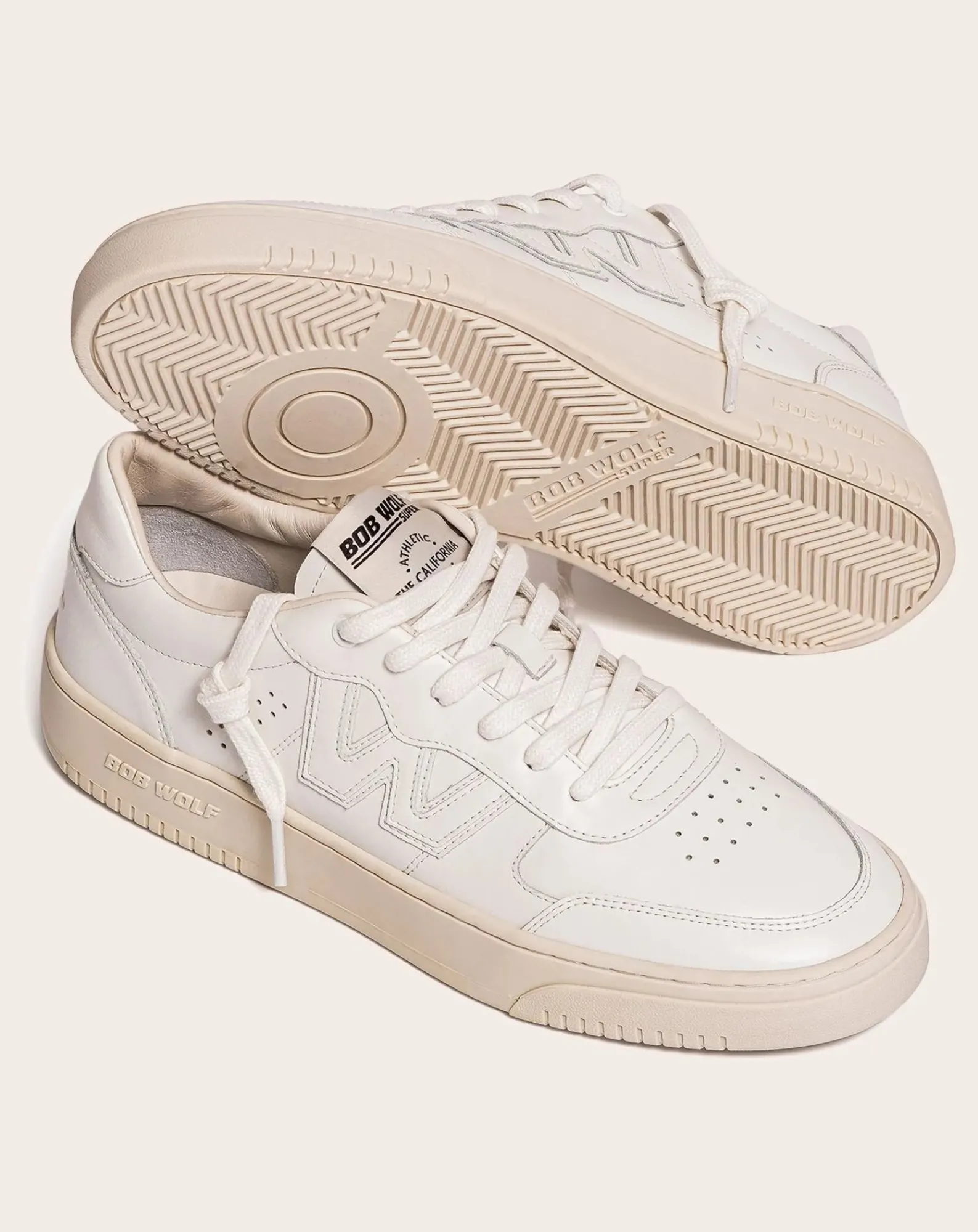Bob Wolf Baskets-Legacy Leather Sneakers Blanc