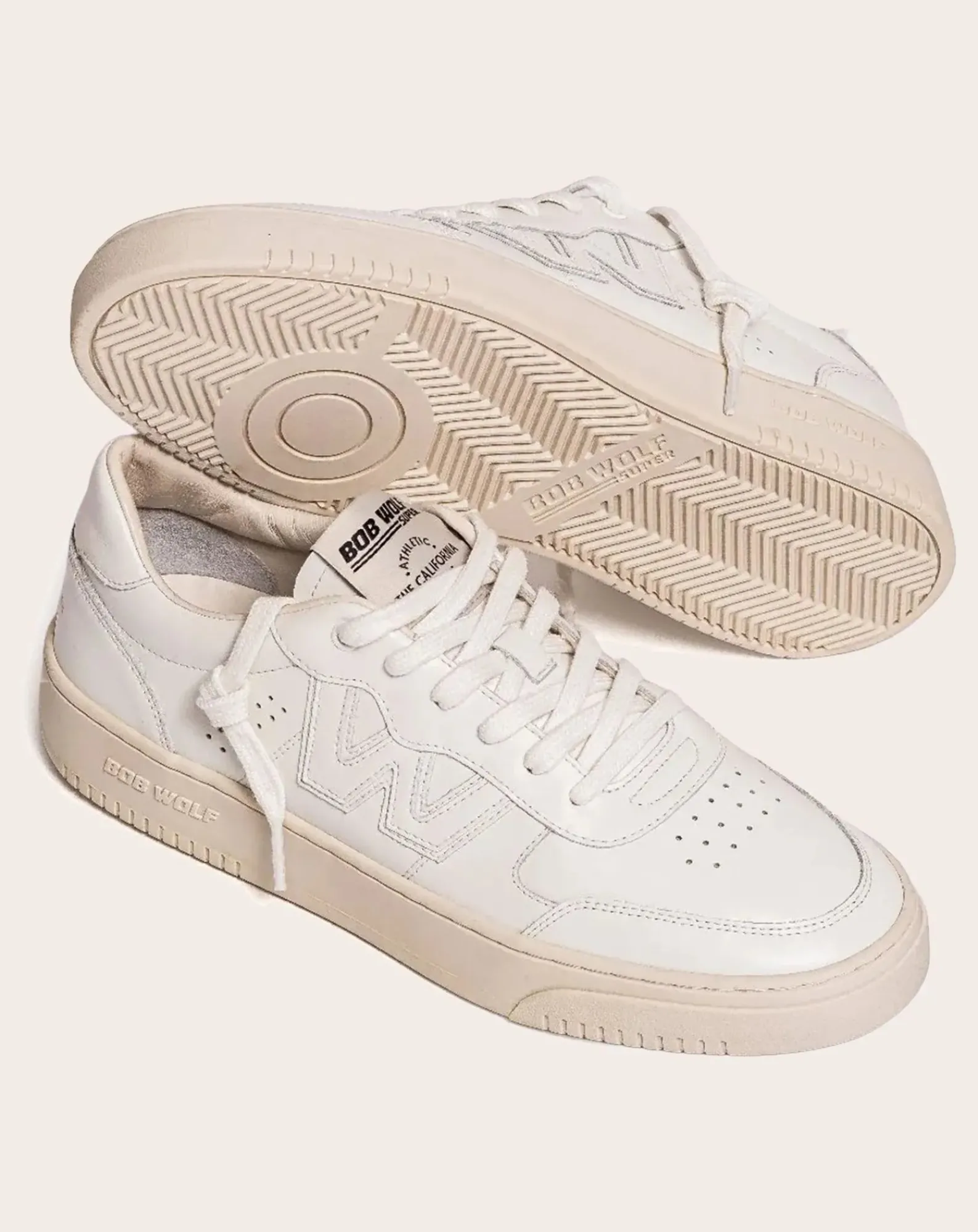 Bob Wolf Baskets-Legacy Leather Sneakers Blanc