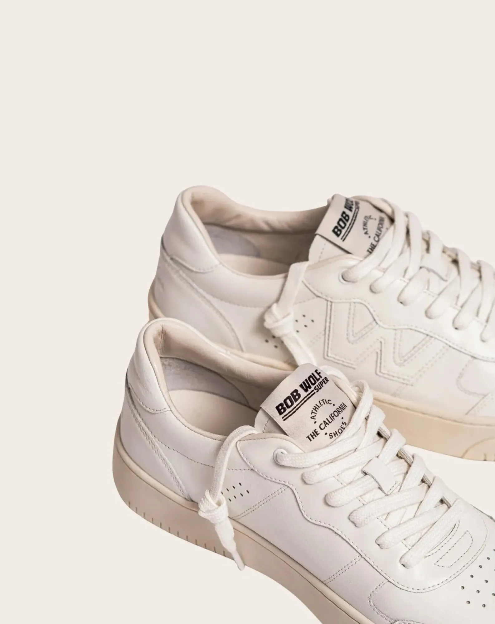 Bob Wolf Baskets-Legacy Leather Sneakers Blanc