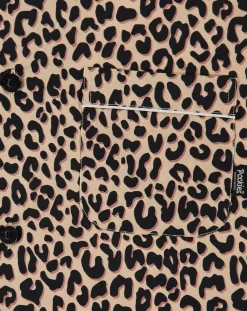 Pockies Chaussettes, Sous-Vêtements-Leopard Organic Cotton Pyjama Shirt Beige