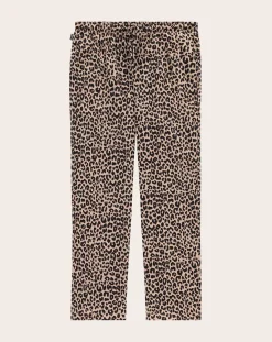 Pockies Chaussettes, Sous-Vêtements-Leopard Organic Cotton Pyjama Pants Beige