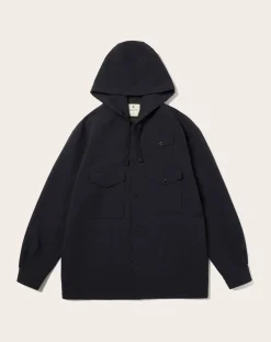 Snow Peak Vestes, Manteaux-Lightweight Hoodie in Recycled Polyester Bleu marine