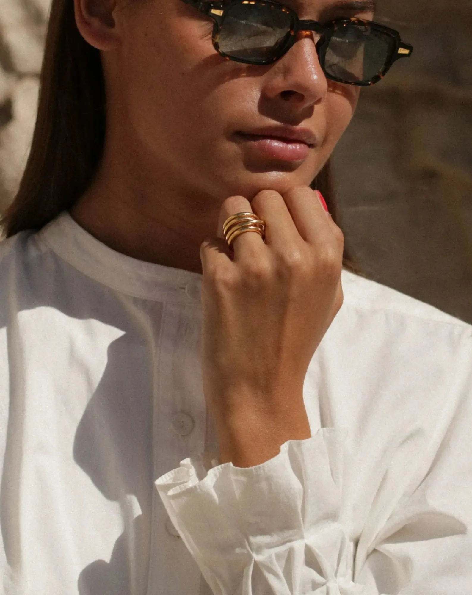 Mayrena Bagues-L'Intégrale gold-plated ring Doré