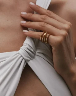 Mayrena Bagues-L'Intégrale gold-plated ring Doré