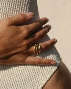 Mayrena Bagues-L'Intégrale gold-plated ring Doré