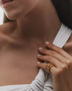 Mayrena Bagues-L'Intégrale gold-plated ring Doré