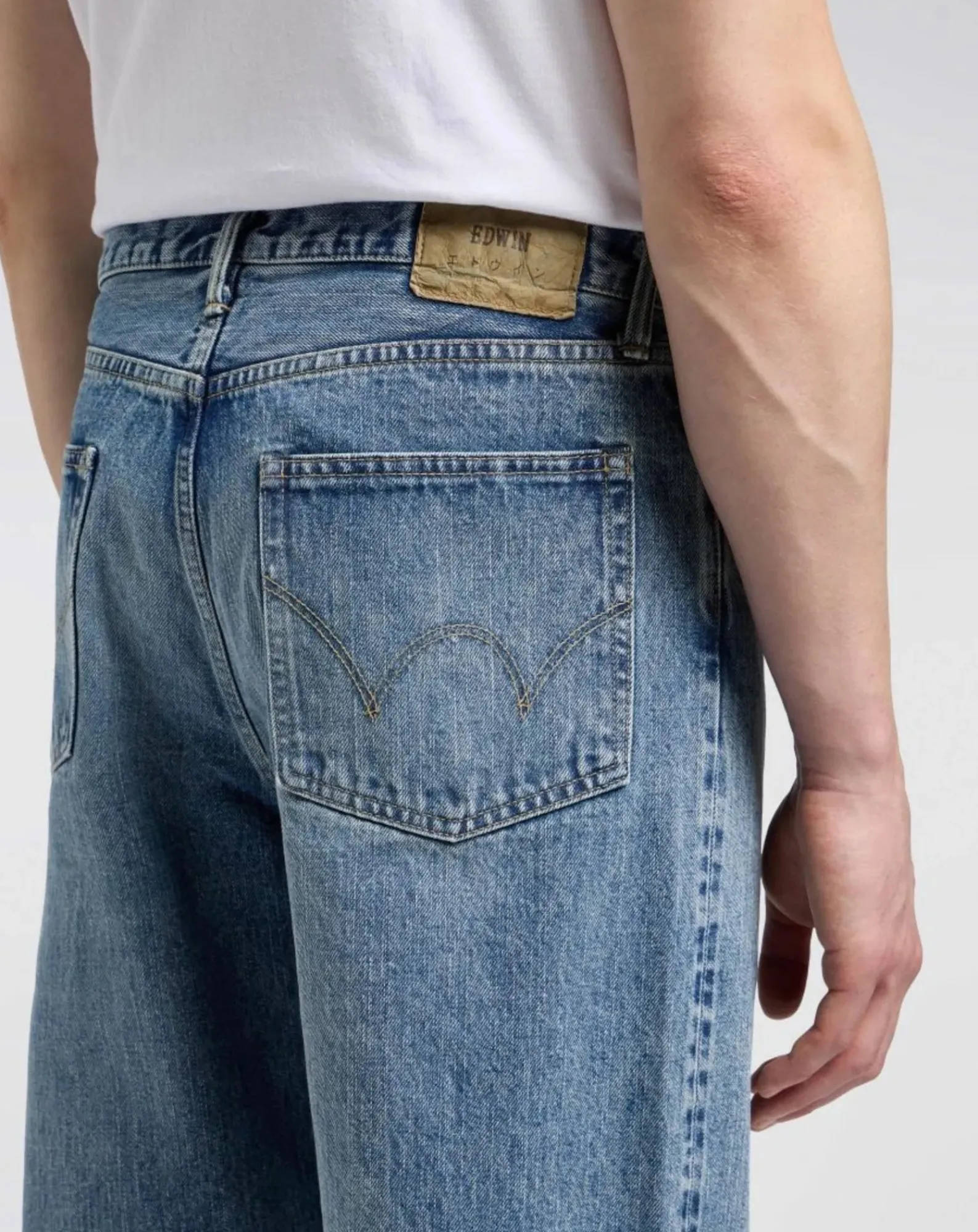 Edwin Pantalons, Jeans-Loose Fit Cotton Jeans Bleu délavé