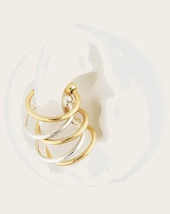 Sigal Boucles D'Oreilles-Lot de 5 Earcuff ISIS Doré/Argenté