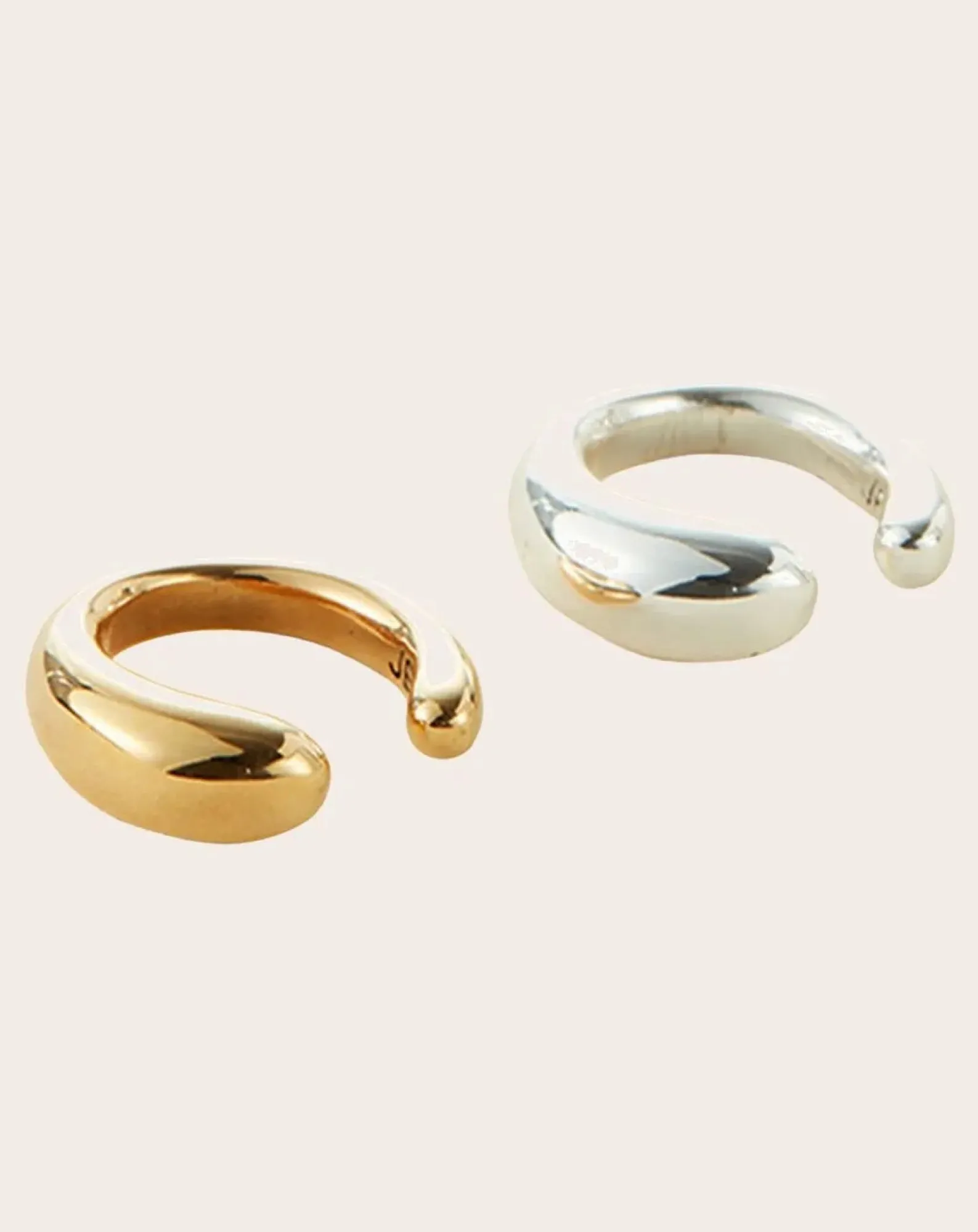 Jenny Bird Boucles D'Oreilles-Lot de 2 Small Earcuffs Sila Doré/Argenté