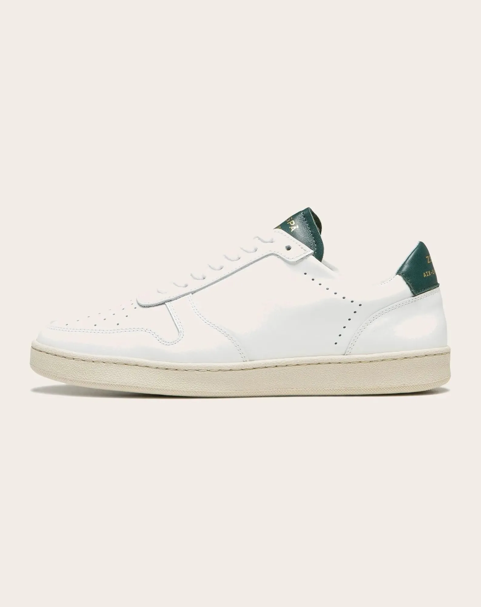 Zespà Baskets-Low Sneaker ZSP23 Apla Nappa Leather Blanc