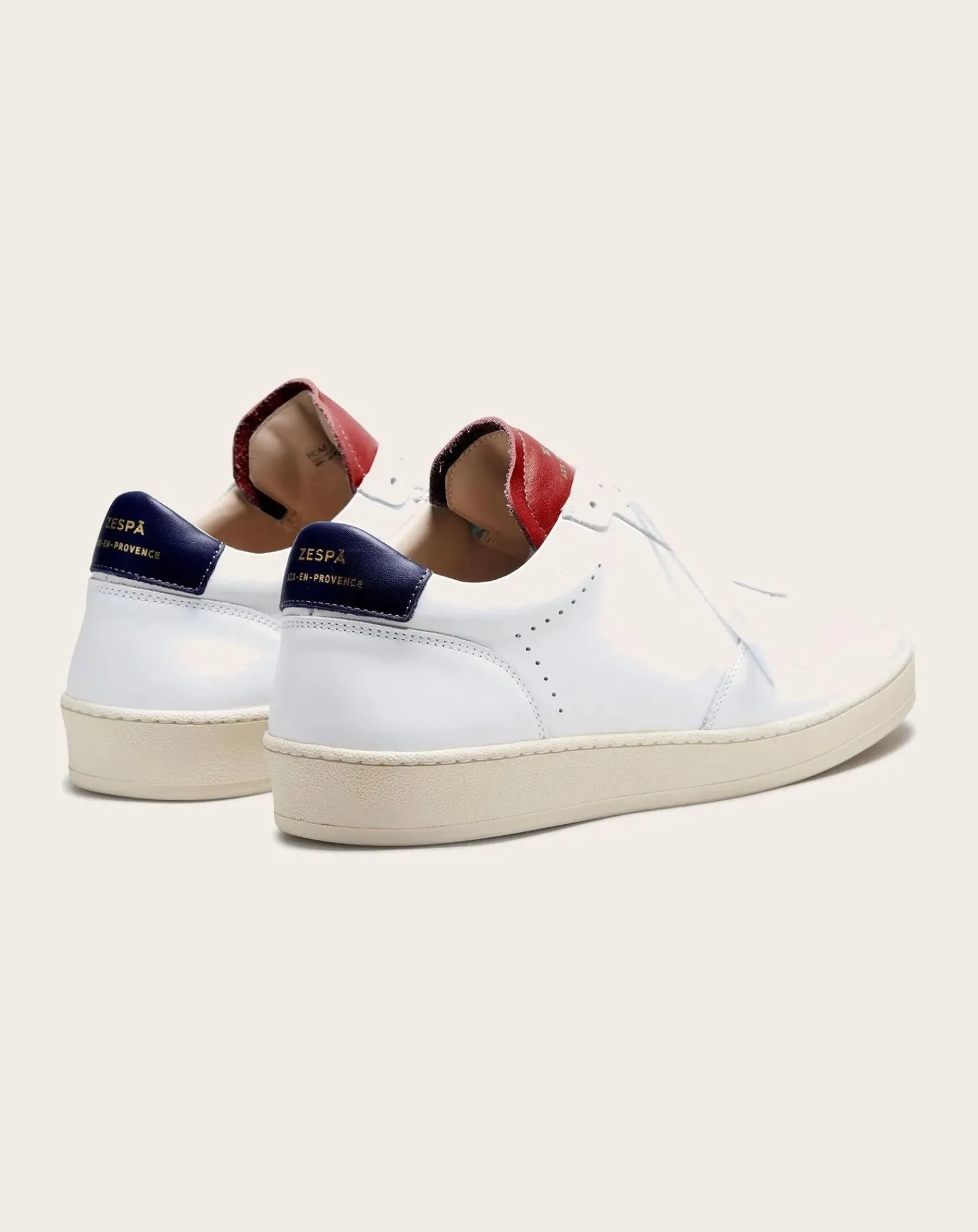 Zespà Baskets-Low Sneaker ZSP23 Apla Nappa Leather Blanc