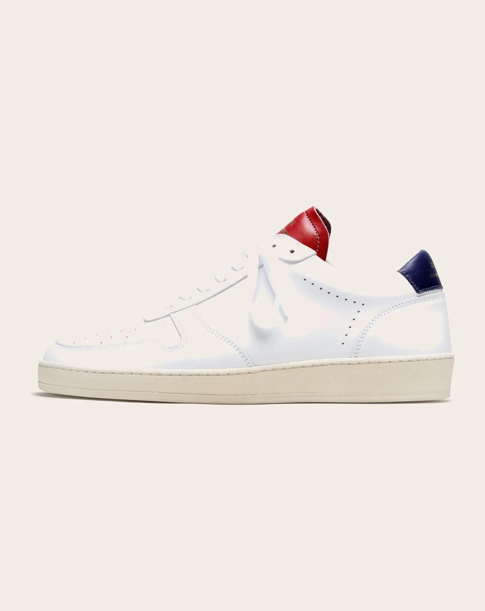 Zespà Baskets-Low Sneaker ZSP23 Apla Nappa Leather Blanc