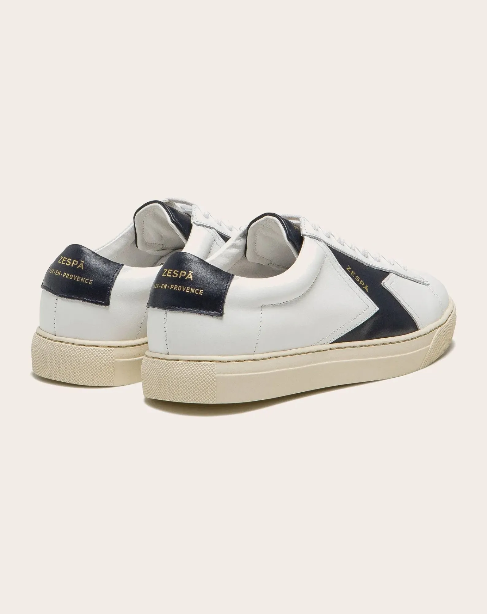 Zespà Baskets-Low Sneaker ZSP4 Apla Nappa Leather Blanc