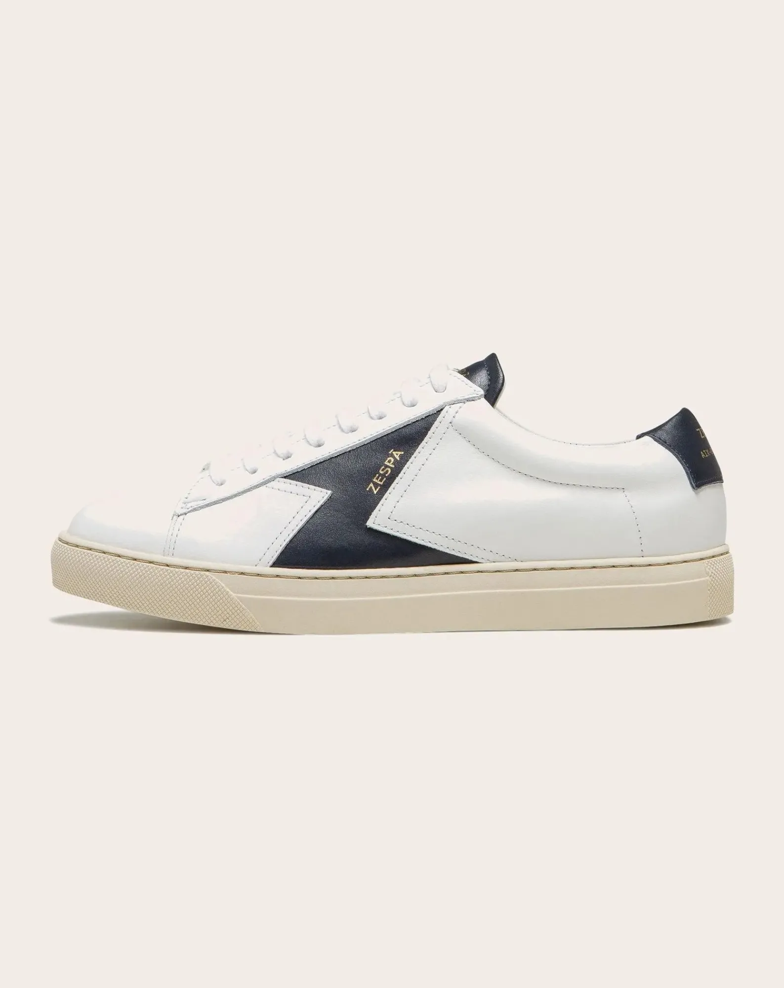 Zespà Baskets-Low Sneaker ZSP4 Apla Nappa Leather Blanc