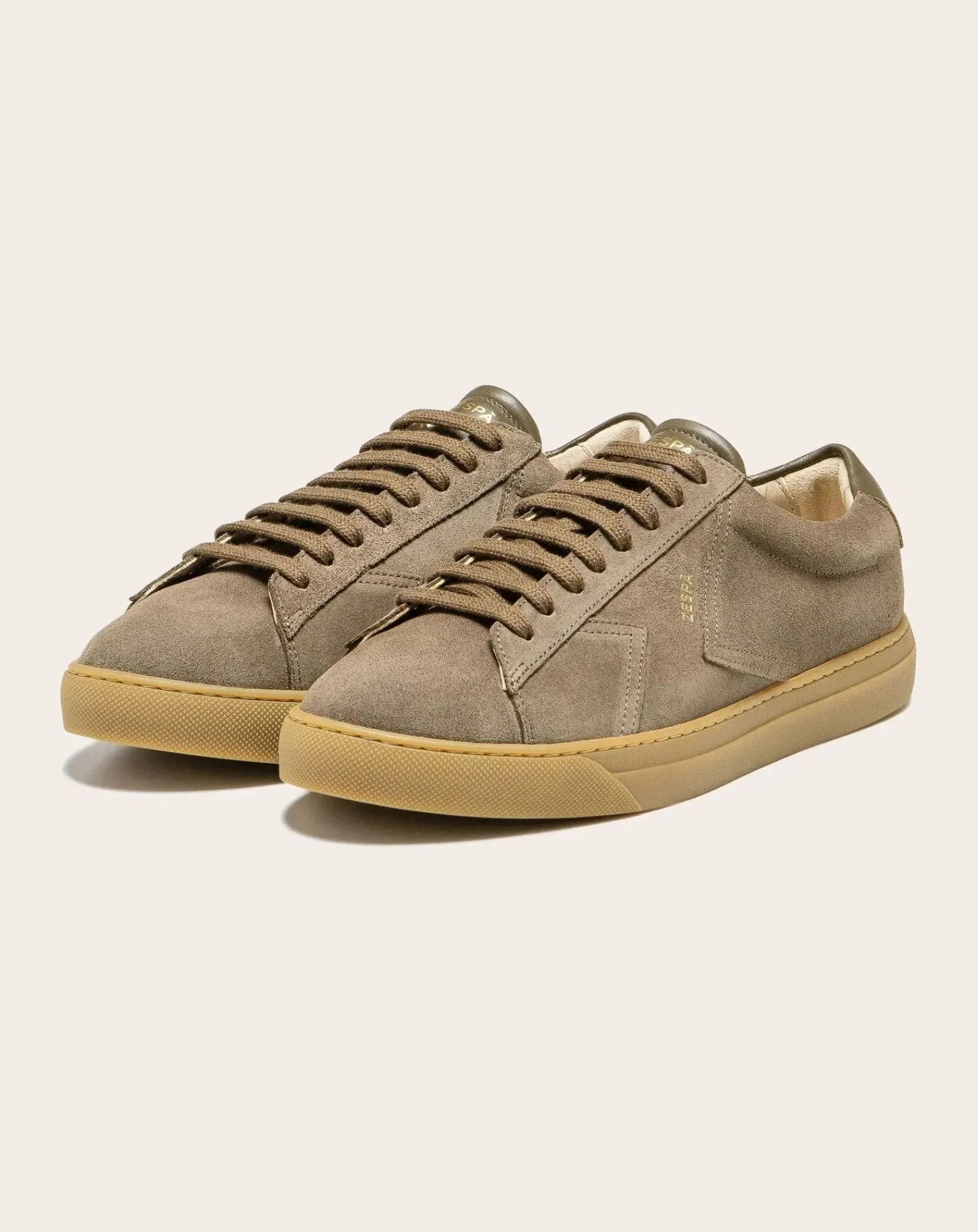 Zespà Baskets-Low Sneaker ZSP4 Suede Taupe