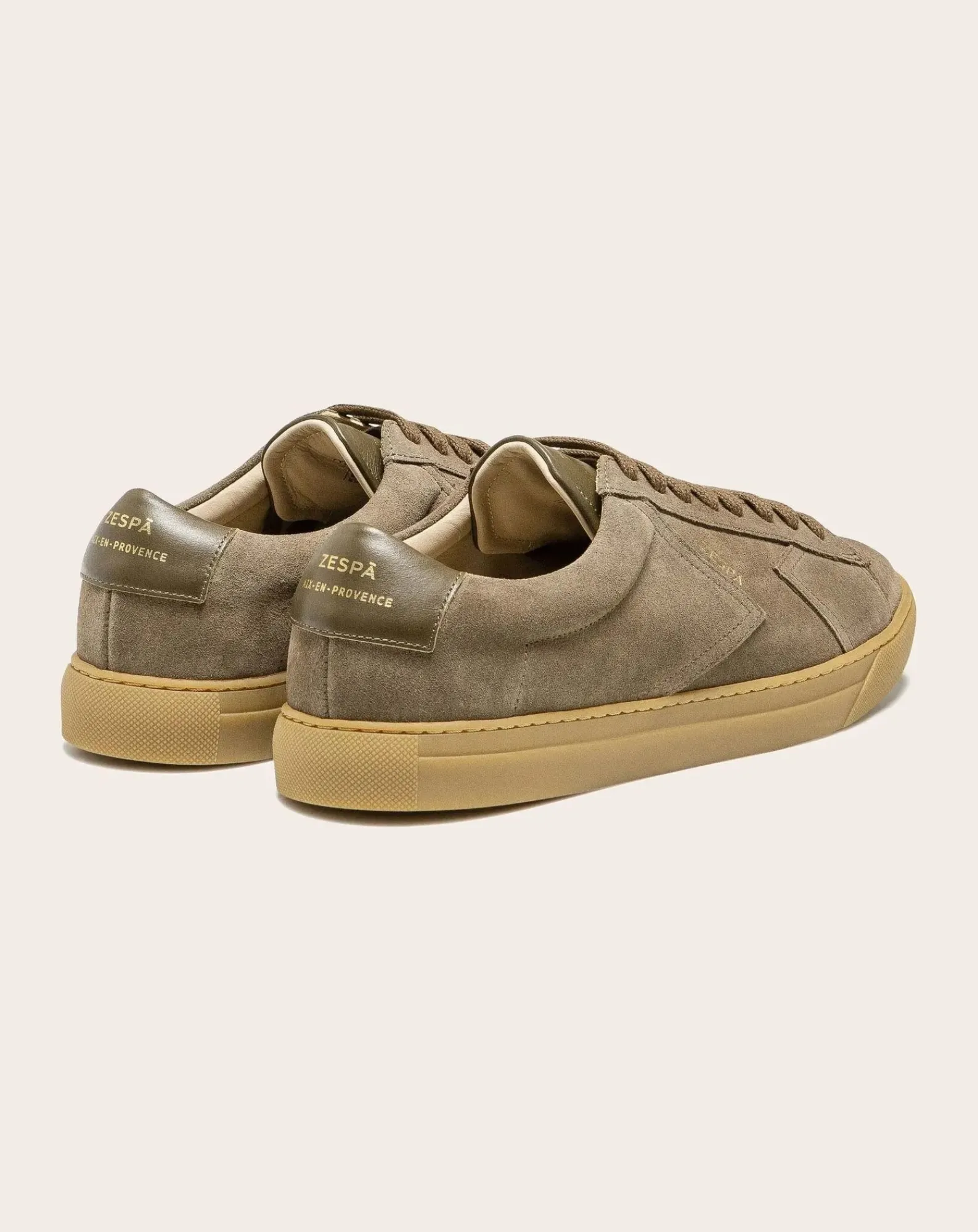 Zespà Baskets-Low Sneaker ZSP4 Suede Taupe