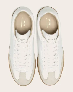 Zespà Baskets-Low Sneaker ZSPGT Apla Nappa Leather Blanc