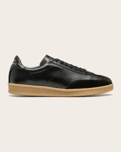 Zespà Baskets-Low Sneaker ZSPGT Nappa Monochrome Leather Noir