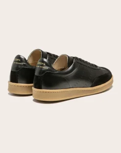 Zespà Baskets-Low Sneaker ZSPGT Nappa Monochrome Leather Noir
