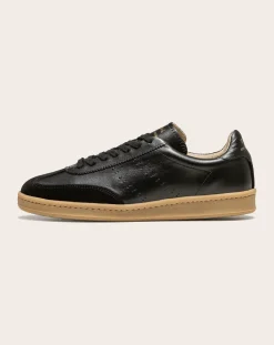 Zespà Baskets-Low Sneaker ZSPGT Nappa Monochrome Leather Noir