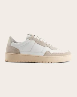 National Standard Baskets-Low sneakers in nappa leather Ecru