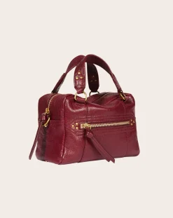 Jérôme Dreyfuss Sacs À Main-Lucky Bowling Mini Goat Bag Bordeaux