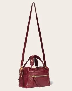 Jérôme Dreyfuss Sacs À Main-Lucky Bowling Mini Goat Bag Bordeaux