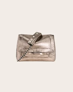 Jérôme Dreyfuss Sacs À Bandoulière-Lulu M Lamé bag Champagne