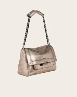Jérôme Dreyfuss Sacs À Bandoulière-Lulu M Lamé bag Champagne