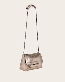 Jérôme Dreyfuss Sacs À Bandoulière-Lulu M Lamé bag Champagne