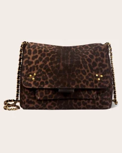 Jérôme Dreyfuss Sacs À Bandoulière-Lulu M Leopard bag Marron