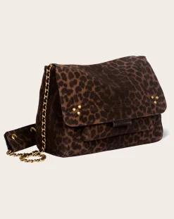 Jérôme Dreyfuss Sacs À Bandoulière-Lulu M Leopard bag Marron