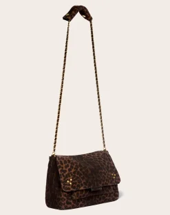 Jérôme Dreyfuss Sacs À Bandoulière-Lulu M Leopard bag Marron