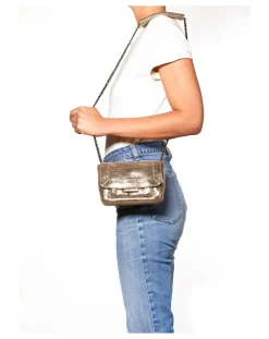 Jérôme Dreyfuss Sacs À Bandoulière-Lulu S Lamé bag Champagne