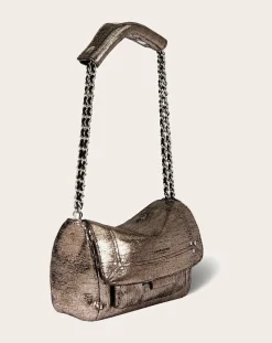 Jérôme Dreyfuss Sacs À Bandoulière-Lulu S Lamé bag Champagne
