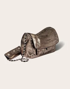 Jérôme Dreyfuss Sacs À Bandoulière-Lulu S Lamé bag Champagne