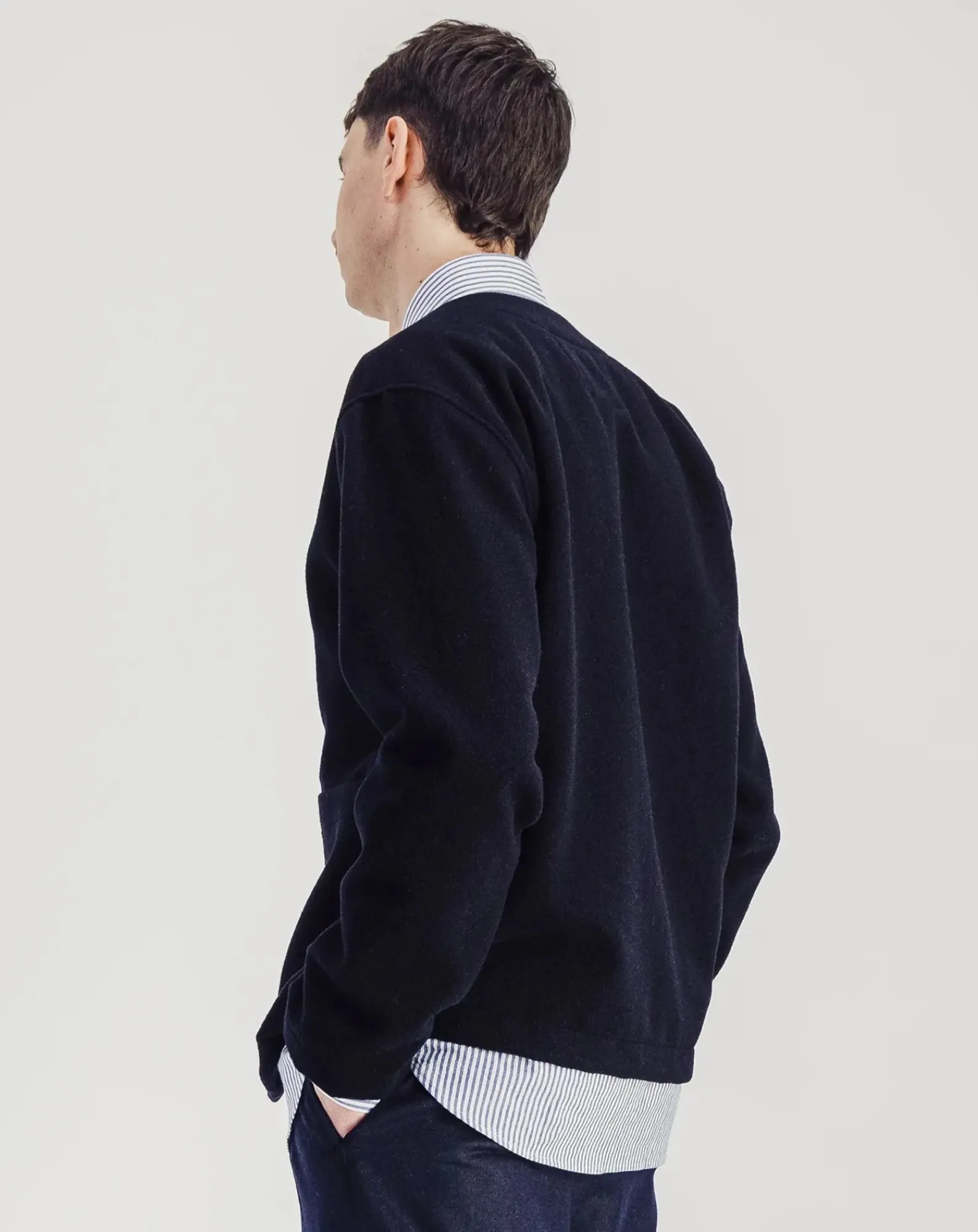 Parages Vestes, Manteaux-Manager Wool Jacket Bleu marine