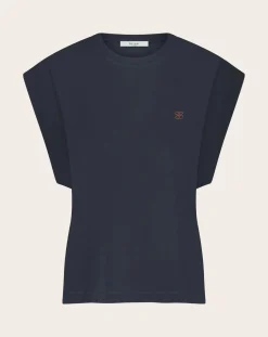 By Bar Tee-Shirts, Tops-Manson Lucky organic cotton T-shirt Bleu nuit