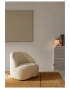 & Tradition Fauteuils, Canapés-Margas LC1 Lounge Chair - Walnut Wood Frame Ivoire