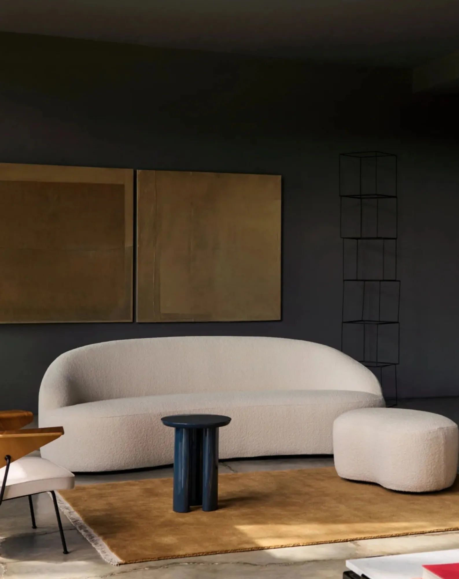& Tradition Chaises, Tabourets-Margas LC5 pouffe, Louise Liljencrantz Crème