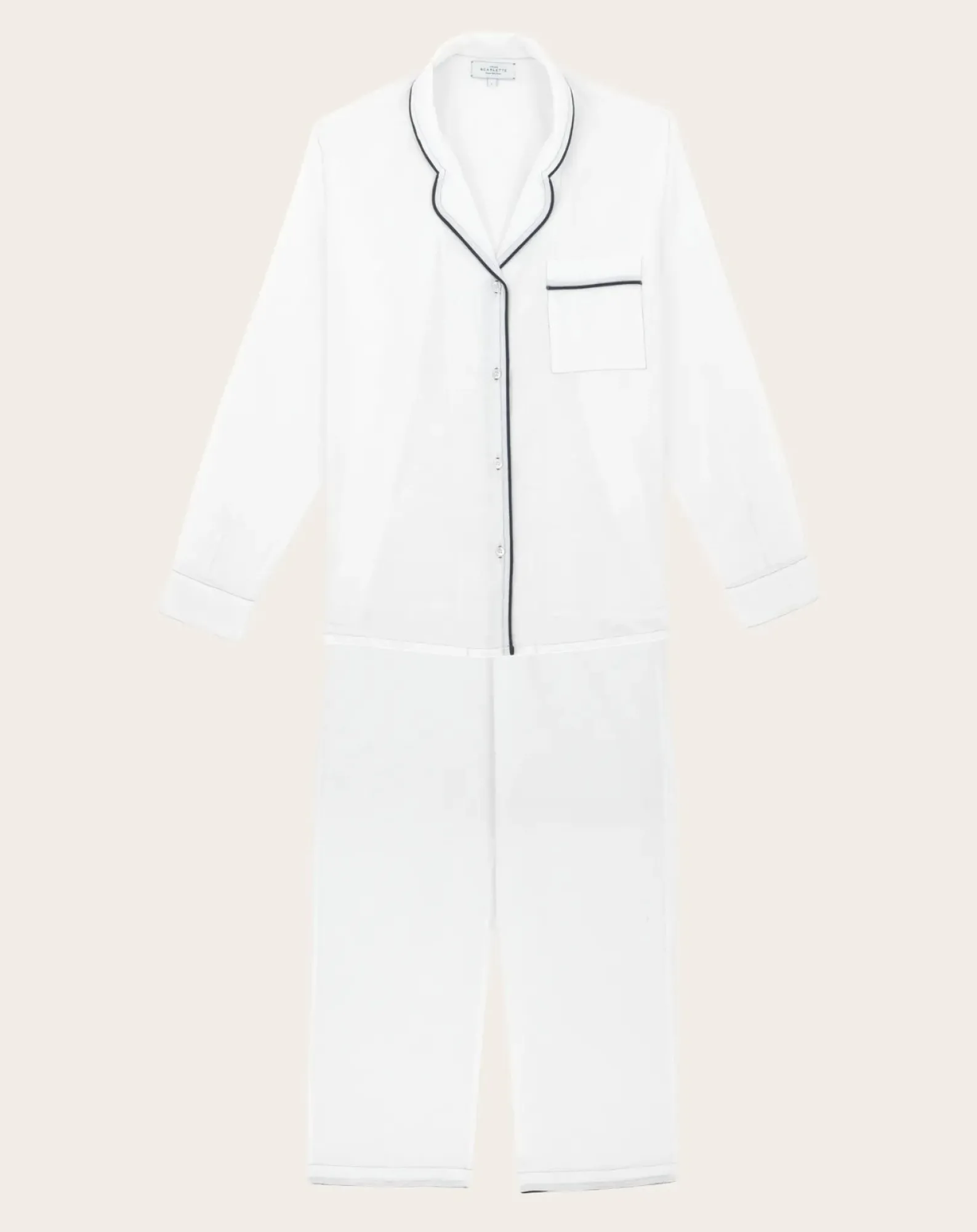 Scarlette Ateliers Lingerie, Chaussettes-Maria pyjamas Blanc