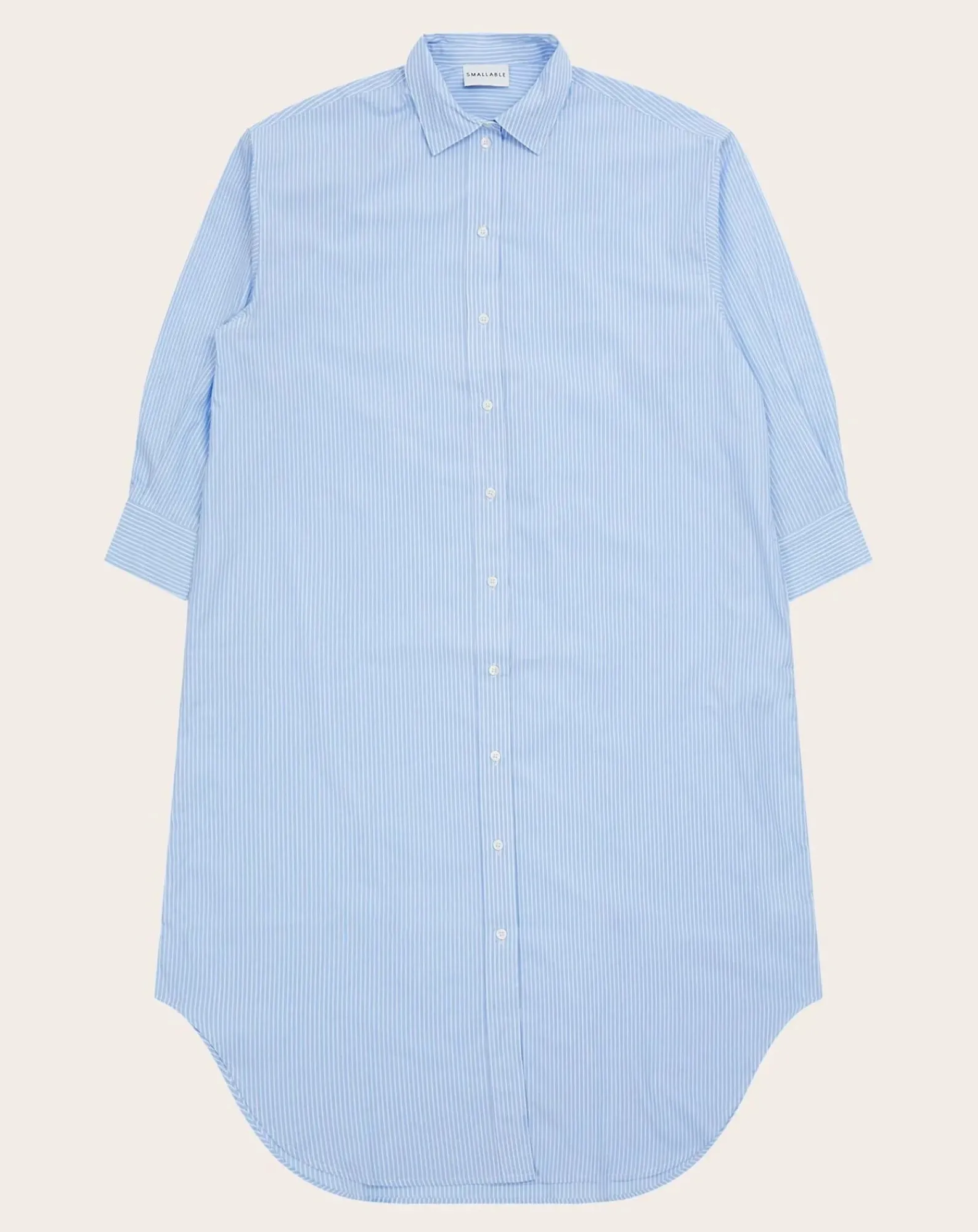 Smallable Woman Robes, Jupes-Melissa Striped Shirt Dress Bleu Clair