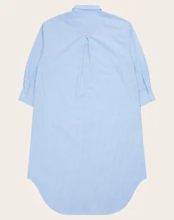 Smallable Woman Robes, Jupes-Melissa Striped Shirt Dress Bleu Clair