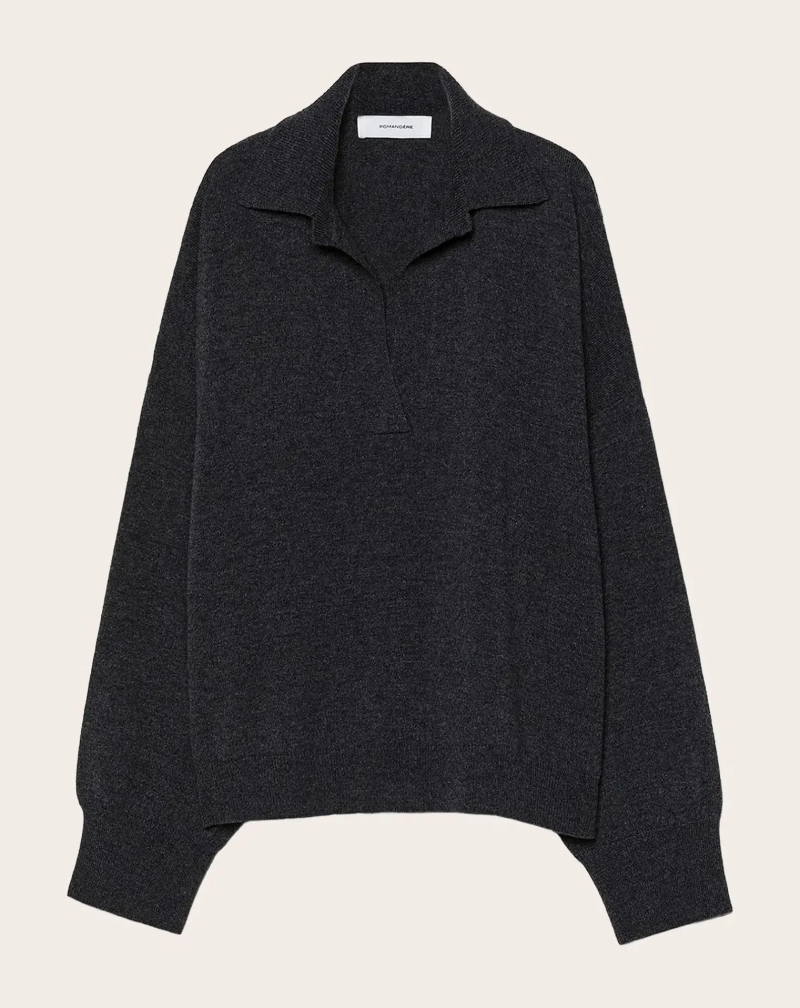 Pomandère Pulls, Gilets-Merino wool and cashmere sweater Gris anthracite