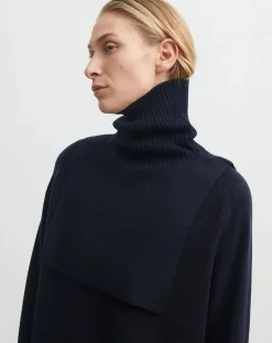 FUB Echarpes, Foulards-Merino wool collar - Women's collection Bleu marine