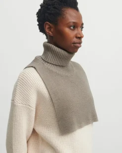 FUB Echarpes, Foulards-Merino wool collar - Women's collection Beige
