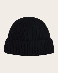 S.N.S Herning Bonnets, Casquettes-Merino wool Fender hat Noir